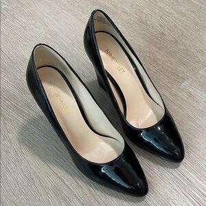 Nine West Black Patent Pointed Toe Pumps